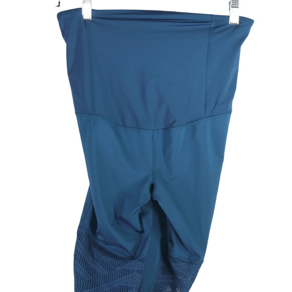 Isabel Maternity Leggings Womens S Turquoise Teal Breathable Inserts Pull On - Picture 2 of 7